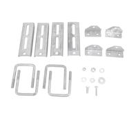 ZAICOLER Swivel Top Bunk Bracket Kit, 4 Sets 8 Inch Adjustable Rotating Top Support Pads with Zinc Plated Square U Bolts, for 3in X 3in Boat Trailer Crossmember
