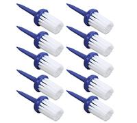 ZAICOLER Tees Brush Type, Brush Tees 10pcs Tees Brush Type Low Resistance More Distance Consistent Height Plastic Tees Plastic Brush Tees for Driver (Blue and
