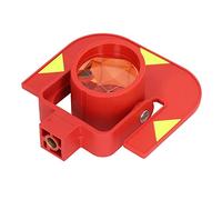 ZAICOLER Total Station Single Prism High Precise Replacement Red Prism for Total Station Measuring, ABS Cover, K9 Optical Glass, for Surveying Equipment Users
