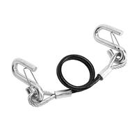ZAICOLER Trailer Safety Cable, Heavy Duty Spring Coiled Towing Rope, Galvanized Iron S Hook Rope with 3500lbs Weight Capacity, Ideal for RV Trailers and Vehicles, 27.6 Inch