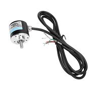 ZAICOLER Two-Phase Incremental Encoder 5-24V DC Solid Shaft Durable for Office Automation Engineering Compact Size (500B)