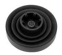 ZAICOLER Universal Collapsible Portable Hair Dryer Diffuser for Curly Hair Style, Dense Air Outlet for Long-lasting Curls for Travel, ABS Silicone Material (Black)