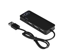 ZAICOLER USB 2.0 Hub TO Headphone Mic Splitter with 7.1CH Sound Adapter, Flexible Interface for Laptop Systems, White Color (Black)