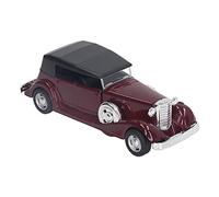 ZAICOLER Vintage Alloy Classic Car Model Authentic Design Open Doors Pullback Toy, Early Education for Kids, 5.1 X 1.8 X .6in (Wine Red)