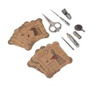 ZAICOLER Vintage Embroidery Scissors Set with Antique Design for Sewing Crafts and Needlework Made of Stainless Steel in Wooden Box (Silver)