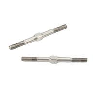ZAICOLER Wear Resistant RC Turnbuckle Pull Rod High Strength For 1/10 RC Cars 48mm, Silver, For Brushed Series, 2Pcs