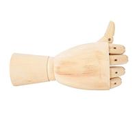 ZAICOLER Wooden Hand Model Art Joint Puppet Flexible Poseable Sculpture for Artists 10 X 25cm Solid Wood Decoration