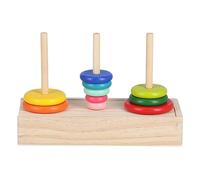 ZAICOLER Wooden Tower of Hanoi 10 Rings Puzzle Toy for Kids, Promote Brain Development, Educational Logic Toy for Children 5 Years Old and Above (Large Boxed Tower of Hanoi)