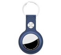 Zaid Leather Keyring Case Compatible with Apple Air-Tag - Protective PU Leather Holder Cover for Air-Tag Tracker, Key Ring for Dog Collar (Blue)