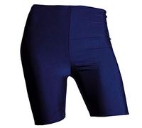 Zaif & Hari Ladies Girls Neon Cycling Shorts Super Stretch Shiny Elasticated High Waist Knee Pants Yoga Gym Wear Dancing Stretch Shorts 8-22 (UK12-14, Navy)