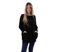 Zaif & Hari Ladies Italian Knitted Oversized Batwing Plait Back Jumper Women Angora Wool Top Plus Size