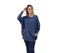 Zaif & Hari Ladies Italian Knitted Oversized Batwing Plait Back Jumper Women Angora Wool Top Plus Size