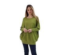Zaif & Hari Ladies Italian Knitted Oversized Batwing Plait Back Jumper Women Angora Wool Top Plus Size