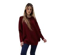 Zaif & Hari Ladies Italian Knitted Oversized Batwing Plait Back Jumper Women Angora Wool Top Plus Size