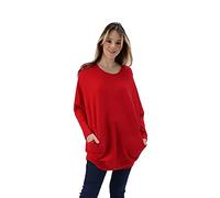 Zaif & Hari Ladies Italian Knitted Oversized Batwing Plait Back Jumper Women Angora Wool Top Plus Size