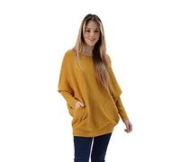 Zaif & Hari Ladies Italian Knitted Oversized Batwing Plait Back Jumper Women Angora Wool Top Plus Size