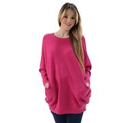 Zaif & Hari Ladies Italian Knitted Oversized Batwing Plait Back Jumper Women Angora Wool Top Plus Size