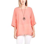 Zaif & Hari Ladies Italian Plain New Batwing Cotton Linen Lightweight Casual Short Tunic Blouse TOP