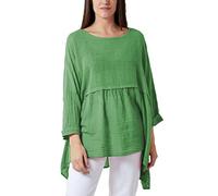 Zaif & Hari Ladies Tunic Top Women Italian Plain new Batwing Oversized Linen Cotton Smock Blouse Plus Size 18-28 (One Size 8-26, Jade Green)