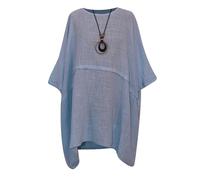 Zaif & Hari Ladies Tunic Top Women Italian Plain Oversized Plus Size Cotton top Women new Batwing Sleeves Relaxed fit Tunic Scoop Neck Plus Size (One Size 8-26, Sky blue)