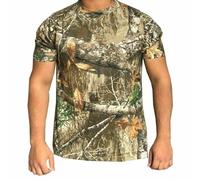 Zaif & Hari Mens Short Sleeve Camouflage Forest Jungle Print Tshirt Top Outdoor Hunting Shooting Camo Real Tree Woods Top Plus Sizes S M L XL 2XL 3XL 4XL 5XL(3XL)