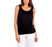 Zaif & Hari Women Vest Top Loose Fit Elasticated Waist Sleeveless Casual Summer Tank T-Shirt Blouse (16-18, Black)