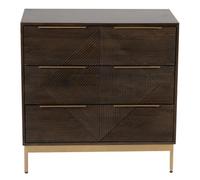 Zaine Walnut 3 Drawer Small Chest
