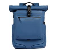 Zaino Roll-Top in tessuto - male - Piquadro - Backpacks - Blue - ONE SIZE - Bags ONE SIZE