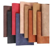 ZAIONE Frosted Faux Leather Sheets: 10Pcs 21X30cm Brown Faux Suede Sheets Synthetic PU Leatherette Sheet Making Earring Bows DIY