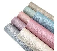 ZAIONE Pearl Faux Leather Fabric: 8Pcs 21x30cm for Bags & Crafts