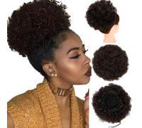 ZAIQUN Drawstring Afro Bun Hairpieces Extension Extensions Extensions