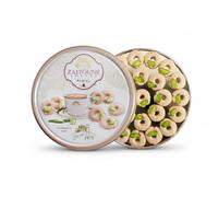 Zaitoune Ghraybeh Cookies - 250 g | Traditional Middle Eastern Pistachio Shortbreads Handcrafted in Turkey | Beautiful Reusable Gift Tin | Perfect for Dessert | Great Sharing Present