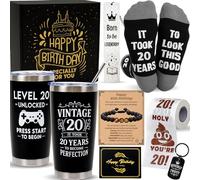 Zaiva 20th Birthday Gifts for Boys, 8 Pcs Gift Set, 20 Year Old Boy Birthday Gifts, Cool Gifts for 20 Year Old Boy , Gifts for 20 Year Old Boy , Funny 20th Birthda y Gifts, Happy Birthda y boy
