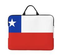 Zaixiansj 14in Flag of Chile Print Laptop Case Sleeve Bag, Portable Handle, Business Travel, Accessory Pocket for Notebook, Tablet