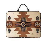Zaixiansj 14in Native American Patterns Print Laptop Case Sleeve Bag, Portable Handle, Business Travel, Accessory Pocket for Notebook, Tablet