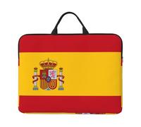 Zaixiansj 14in Spanish flag Print Laptop Case Sleeve Bag, Portable Handle, Business Travel, Accessory Pocket for Notebook, Tablet