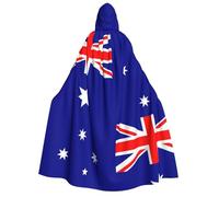 Zaixiansj Adult Hooded Cloak for Halloween Party Cosplay, Australian flag Print Hooded Robe Costume Cape Accessory