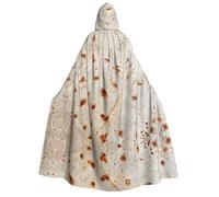 Zaixiansj Adult Hooded Cloak for Halloween Party Cosplay, Taco Crust Print Hooded Robe Costume Cape Accessory