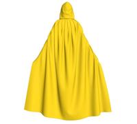 Zaixiansj Adult Hooded Cloak for Halloween Party Cosplay, Yuletide Gold Color Print Hooded Robe Costume Cape Accessory