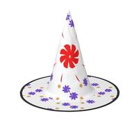 Zaixiansj Halloween Witch Hat,8-way rotating flower Print Costume Headwear,Adults Spooky Hat Festival Headwear