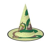Zaixiansj Halloween Witch Hat,Color Sunflower Snake Print Costume Headwear,Adults Spooky Hat Festival Headwear