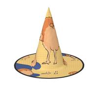 Zaixiansj Halloween Witch Hat,Crooked Owl Print Costume Headwear,Adults Spooky Hat Festival Headwear