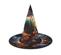 Zaixiansj Halloween Witch Hat,Lightning Fever Tennis Print Costume Headwear,Adults Spooky Hat Festival Headwear