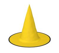 Zaixiansj Halloween Witch Hat,Yuletide Gold Color Print Costume Headwear,Adults Spooky Hat Festival Headwear