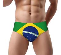 Zaixiansj Men's Briefs, Brazilian flag Print Underpants Soft Stretchy Thong Underwear for All Day Comfort - L Black
