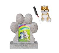 ZaiZaiSMao Dog Passing Away Gifts with Dog Fur Keepsake, Cat Memorial Stones with Pet Hair Collector and Photo Display Thoughtful Pet Loss Gifts