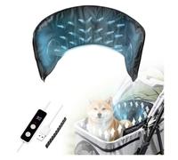 ZaiZaiSMao Outdoor Dog Cooling System for Dog Stroller, 3 Wind Speed USB-Powered Washable Dog Stroller Fan 3D All-Around Airflow Long-Lasting Cooling,Black