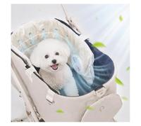 ZaiZaiSMao Outdoor Dog Cooling System for Dog Stroller, 3 Wind Speed USB-Powered Washable Dog Stroller Fan 3D All-Around Airflow Long-Lasting Cooling,White