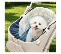 ZaiZaiSMao Outdoor Dog Cooling System for Dog Stroller, 3 Wind Speed USB-Powered Washable Dog Stroller Fan 3D All-Around Airflow Long-Lasting Cooling,White