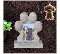ZaiZaiSMao Pet Shadow Box Memorial for Dogs and Pet Keychain Refillable, Personalized Pet Memorial Stone with Pet Hair Collector and Photo Display for Remembrance Dog Passing
